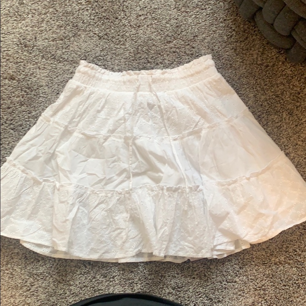 white skirt